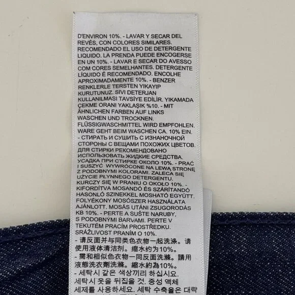 Levis Jeans Mens 42x30 Blue 501 Straight Fit Button Fly White Oak Cone Denim